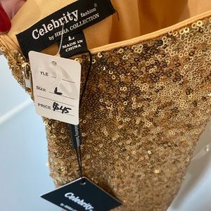 COPY - Gold sequin mini dress